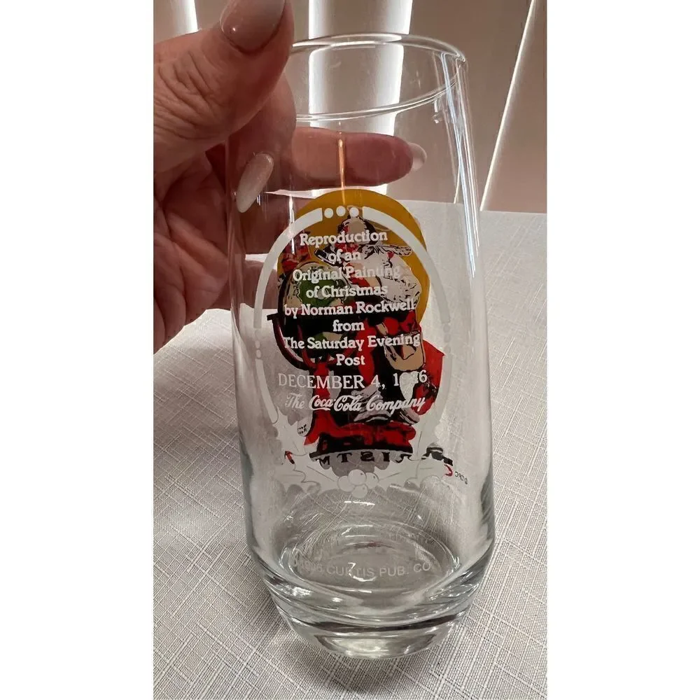 VINTANGE 1970 COCA COLA COKE NORMAN ROCKWELL COLLECTIBLE GLASS